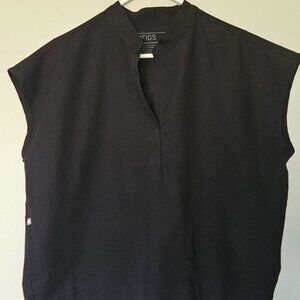 Figs Rafaela Oversized Scrub Top Black Large